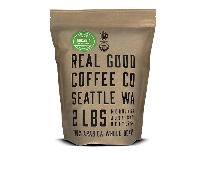 Organic Whole Bean Coffee Real Good Coffee Co