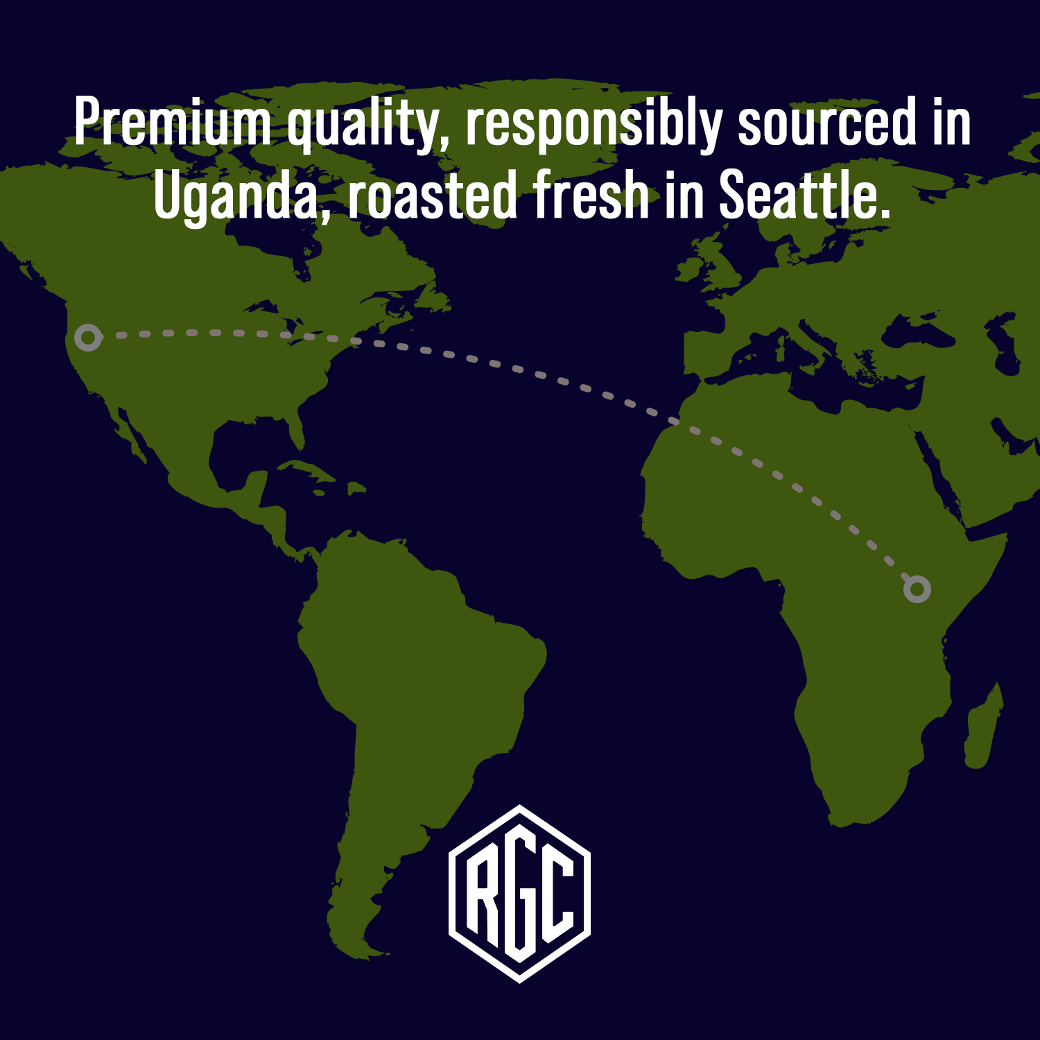 Fair Trade Single Origin: Uganda Light Roast Whole Bean Coffee 2 LB